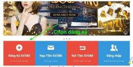 ảnh chụp màn hình đăng ký tài khoản đá gà sv388