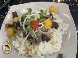 ảnh chụp màn hình thực đơn của cơm da gà nga