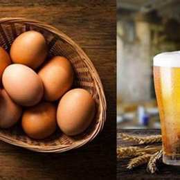 bia và trứng gà trắng da