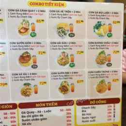 com gà gia vĩnh đà nẵng thực đơn