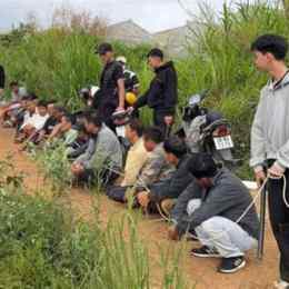 cong an bat da ga o tien giang