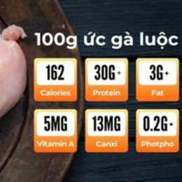 gà luộc không da bao nhiêu calo