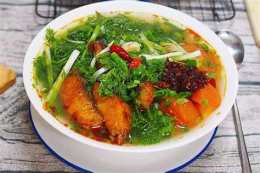 giao diện app canh bánh đa nấu với lòng gà thơm ngon ngọt lành