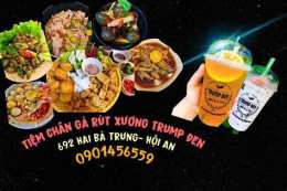 giao diện app chân gà sả tắc - bún đậu mắm tôm trump đen