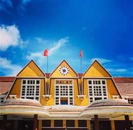 giao diện app chụp hình ở ga xe lửa đà lạt