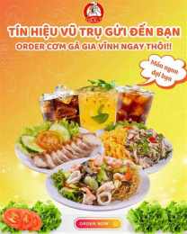 giao diện app cơm gà gia vĩnh - lý tự trọng đà nẵng