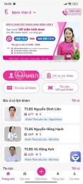 giao diện app da ga benh vien