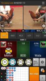 giao diện app da ga truc tiep vn