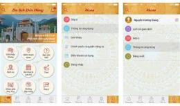 giao diện app du lịch gành đá đĩa