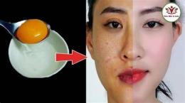 giao diện app dưỡng da với lòng đỏ trứng gà