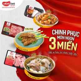 giao diện app gà đa món meatdeli