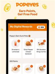 giao diện app gà popeyes đà nẵng