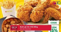 giao diện app gà rán five star đà nẵng
