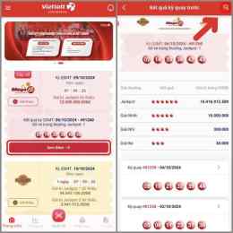 giao diện app kết quả vietlott 5/35 gần đây 2026