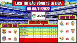 giao diện app lịch thi đấu bóng đá la li ga