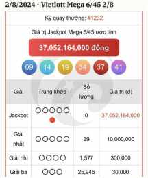giao diện app vietlott mega 6/45 kết quả gần đây