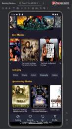 giao diện app xem phim nổi da gà