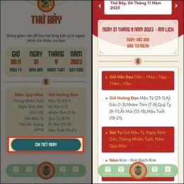 giao diện app xem phong thủy ngày gà đá