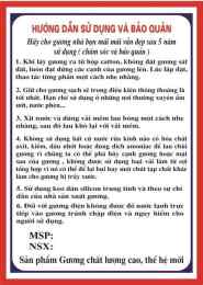hướng dẫn sử dụng da ga 8/5