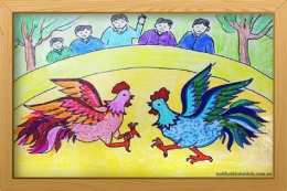 hướng dẫn sử dụng tranh vẽ đá gà