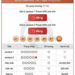 kết quả vietlott power 6/55 gần đây