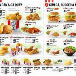 menu gà rán kfc đà nẵng