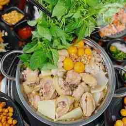 quán lẩu gà lá é thành phố đà lạt