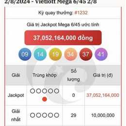 vietlott mega 6/45 kết quả gần đây